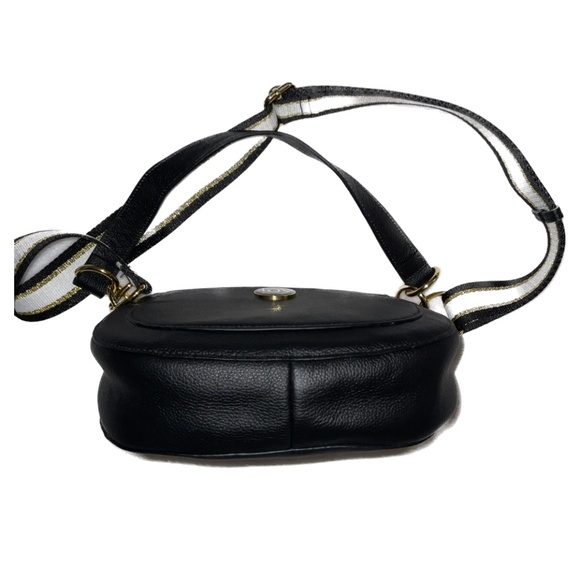 JOY Black Chic Leather Bag with Removable Pompom Plus RFID Tech & Anti-Microbial - Picture 7 of 10